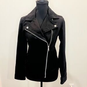 Old Navy Moto Jacket Women's Size XS Black Full Asymmetrical‎ Zip